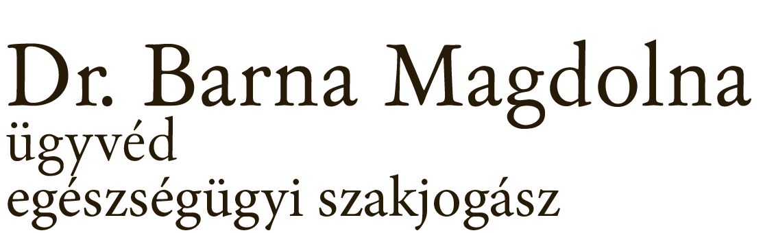 Dr. Barna Magdolna ügyvéd egészségügyi szakjogász